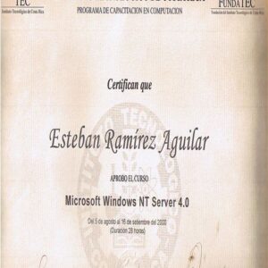 Diploma Degree Instituto Tecnológico de Costa Rica