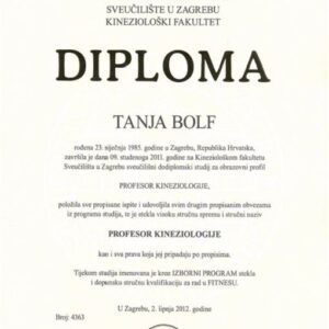 College Degree From The Sveucilište u Splitu