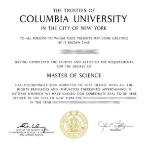 Masters Degree Columbia University Online