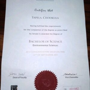 Diploma Degree From Botswana International University of Science