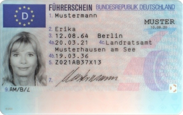 Student driver preparing for the German driving test